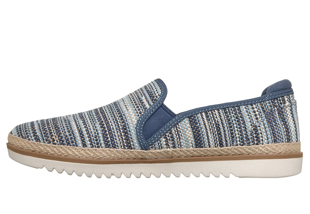 Skechers Women's BOBS Flexpadrille LO Sunny Stripes Espadrille Slip-On