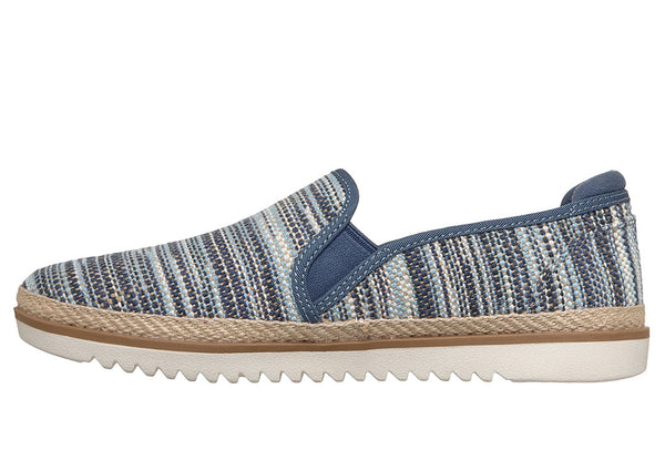 Skechers Women's BOBS Flexpadrille LO Sunny Stripes Espadrille Slip-On