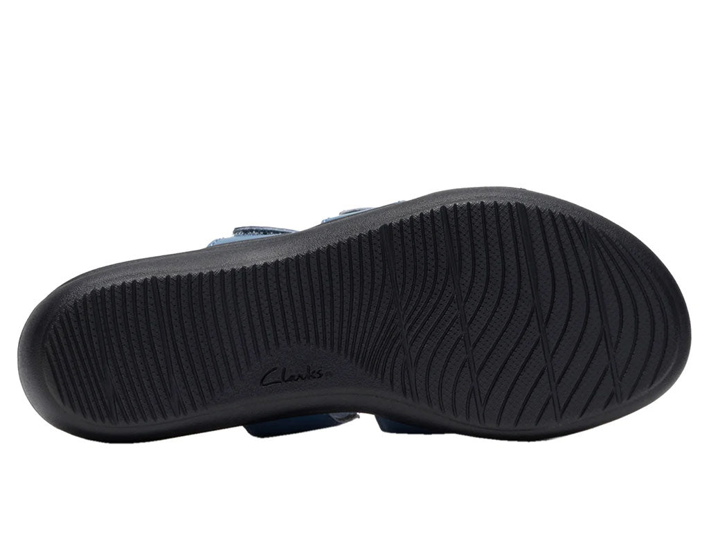 Clarks Women's Laurieann Emma Woven Three-Strap Slide Sandal