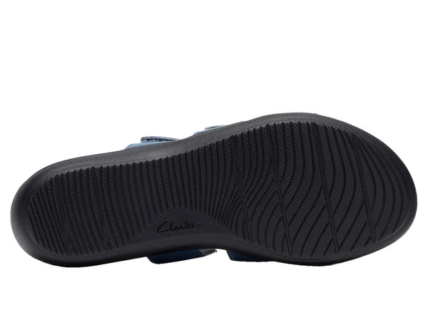 Clarks Women's Laurieann Emma Woven Three-Strap Slide Sandal