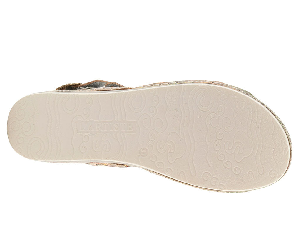 L'Artiste Women's Offtrak Leather Wedge Sandals