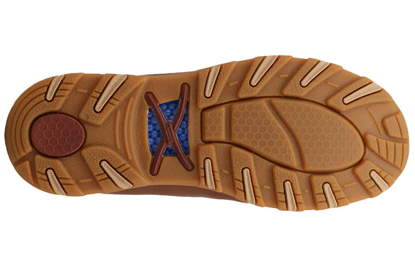 Twisted X Women's Boat Shoe Driving Moc Embossed Molasses Slip Resistant