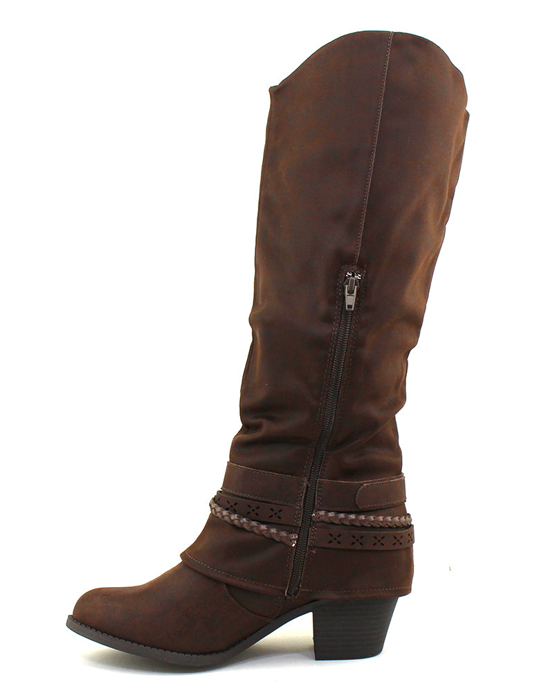 Jellypop Women's Rasia Knee High Slouchy Lace Boot