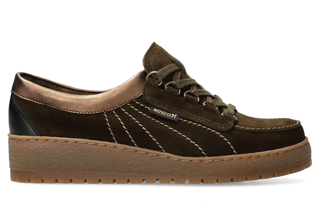 Mephisto Women's Lady Wedge Leather Sneaker