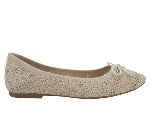 Jellypop Women's Claret Knit Ballet Flat