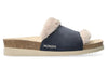 Mephisto Women's Hemeline Faux Fur Slide Sandal