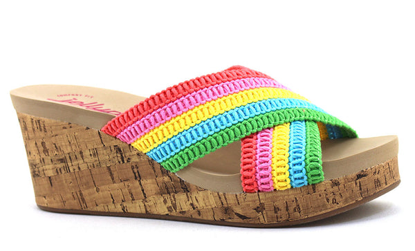 Jellypop Women's Regan Slide Wedge Sandal