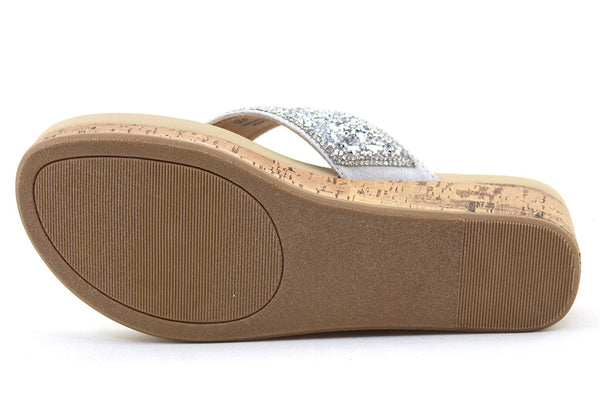 Jellypop Women's Estalline Flip-Flop Wedge Sandal