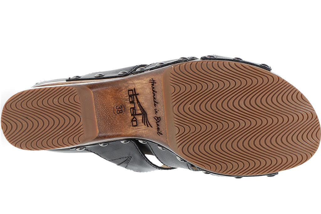 Dansko Women's Aria Wooden Slide Leather Sandal