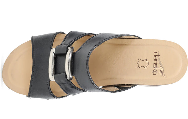 Dansko Women's Aria Wooden Slide Leather Sandal