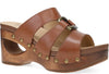 Dansko Women's Aria Wooden Slide Leather Sandal