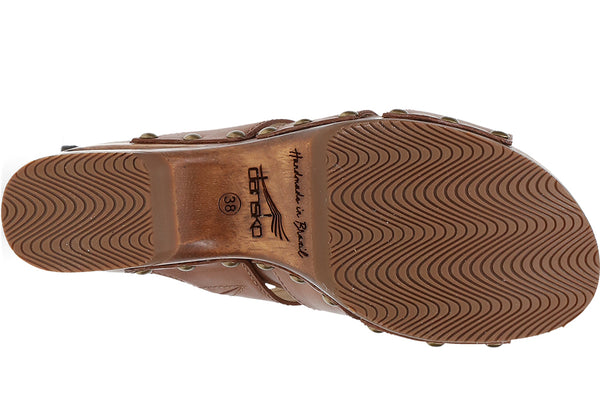 Dansko Women's Aria Wooden Slide Leather Sandal