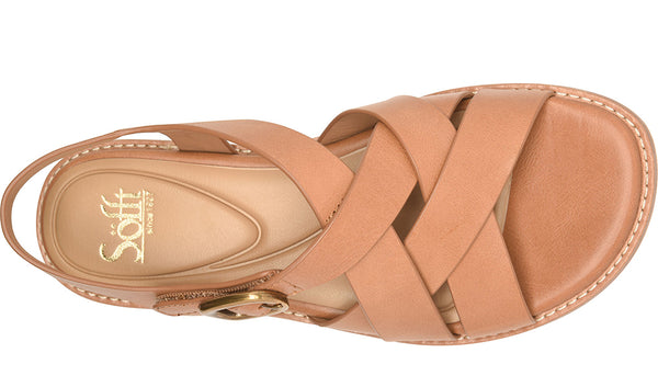 Sofft Women's Nancy Slip-Resistant Criss-crossing Flat Sandals