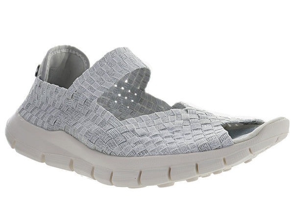 Bernie Mev Women's Comfi Peep Toe Mary Jane Woven Flat
