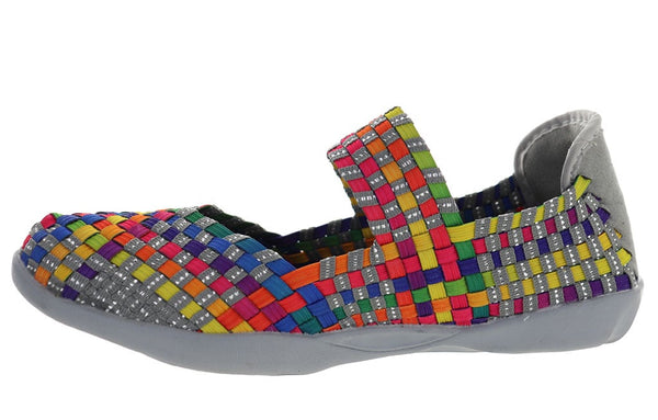 Bernie Mev Women's Cuddly Mary Jane Woven Flat