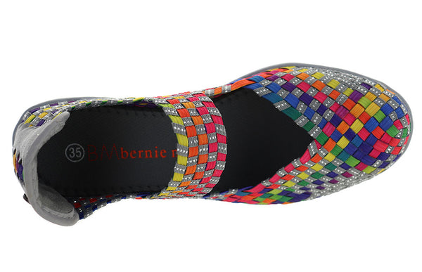 Bernie Mev Women's Cuddly Mary Jane Woven Flat