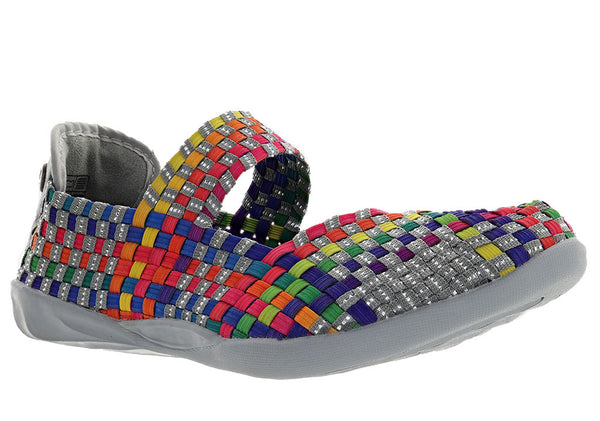 Bernie Mev Women's Cuddly Mary Jane Woven Flat