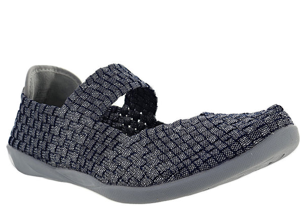 Bernie Mev Women's Cuddly Mary Jane Woven Flat