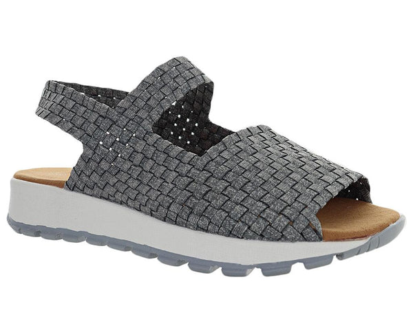 Bernie Mev Women's Tara Bay Woven Peep Toe Sandal