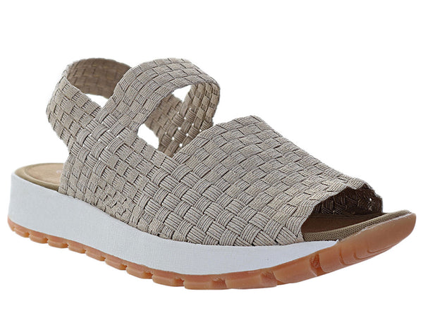 Bernie Mev Women's Tara Bay Woven Peep Toe Sandal