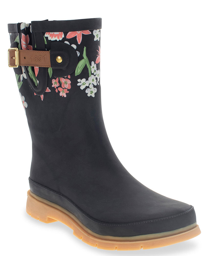 Western Chief Women's Brushed Petals Mid Rain Boot