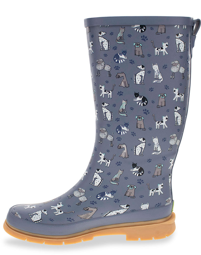 Western Chief Women's Furry Friends Tall Rain Boot