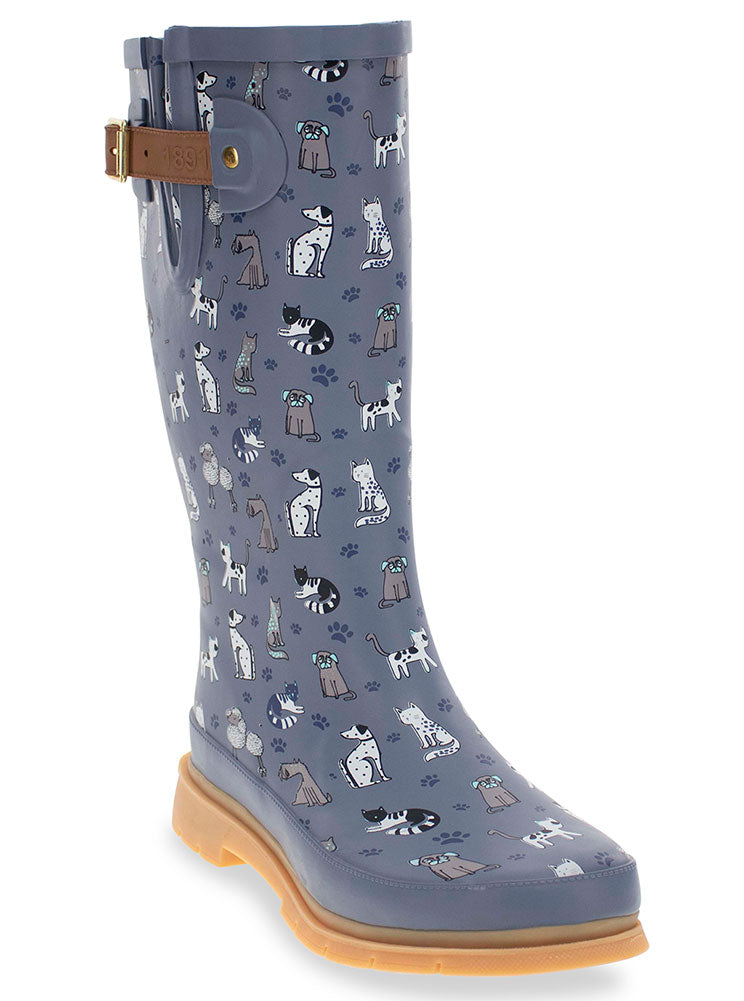 Western Chief Women's Furry Friends Tall Rain Boot