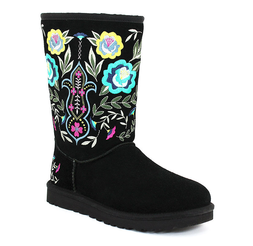 Ugg Australia Women’s Juliette Embroidered Classic Black 6 M Women’s ...