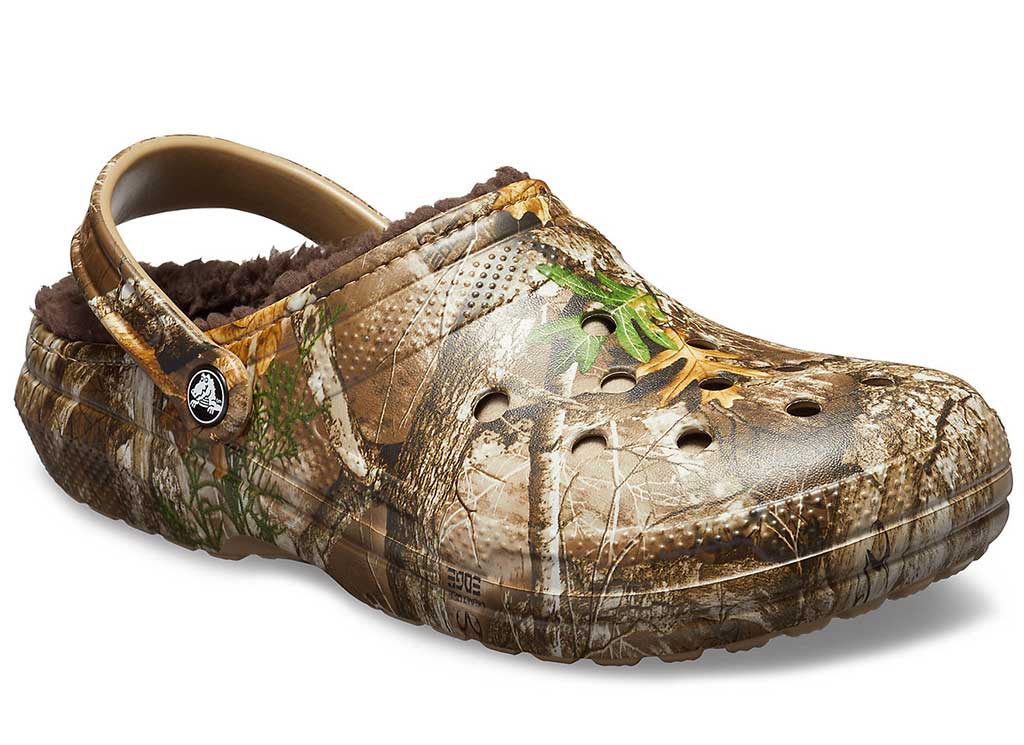 fleece lined camo crocs