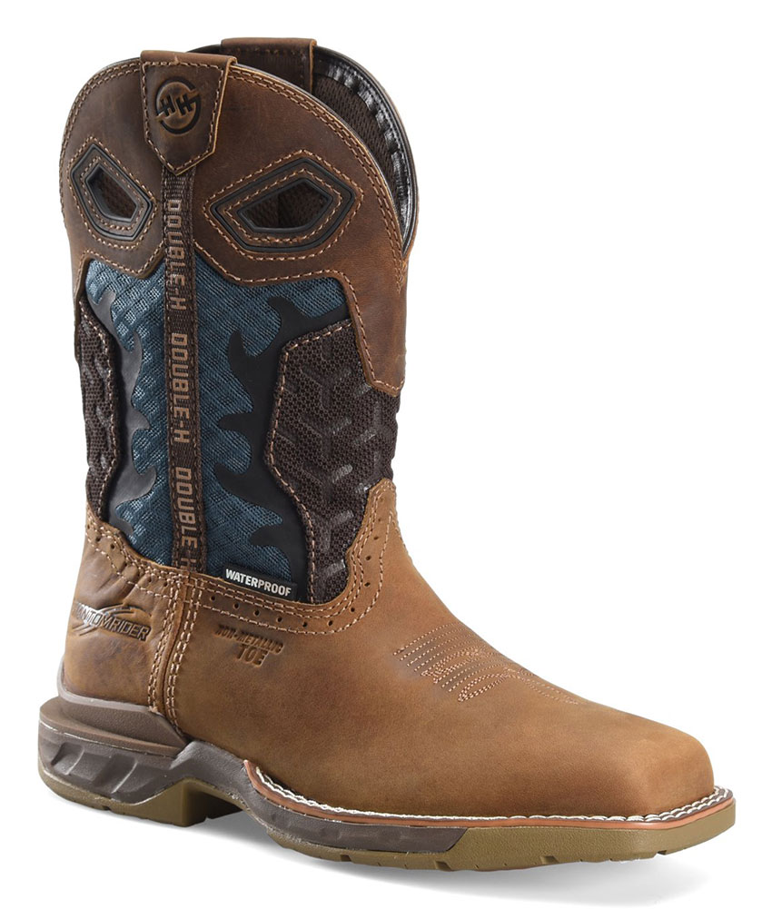 Pre-owned Double-h Boots Double H Women's Watcher Ct Brown Blue