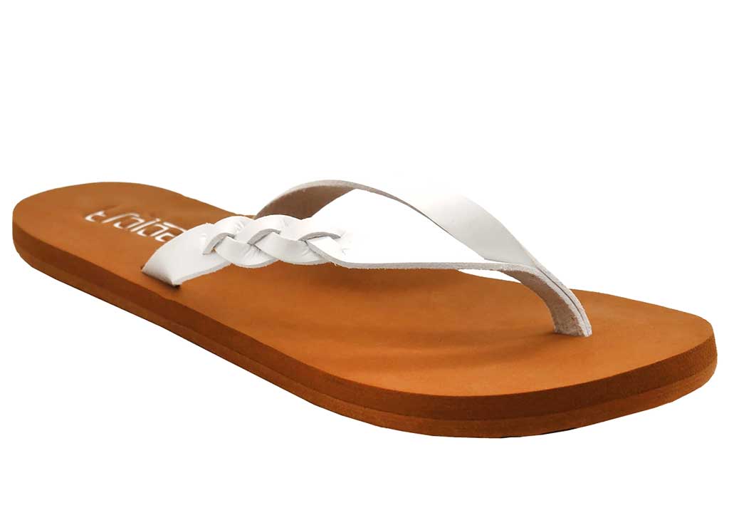 Flojos white store flip flops