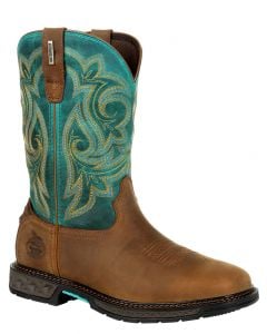 Georgia Boot Women's 10 Inch Carbo-Tec ST WP Teal Brown