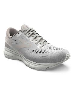 Brooks Women's Ghost 15 White Crystal Grey Glass
