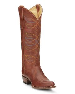 Justin Women's Whitley 15 Inch Western Boot Rustic Amber
