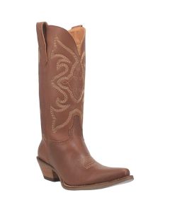 Dingo Women's Out West Leather Boot Brown Smooth