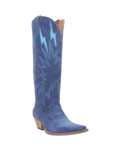 Dingo Women's Thunder Road Leather Boot Blue