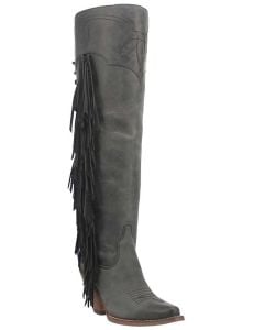 Dingo Women's Sky High Leather Boot Black