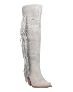 Dingo Women's Sky High Leather Boot Off White