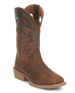 Justin Men's Muley 12 Inch Western Boot Coffee