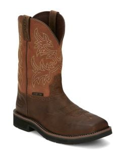 Justin Men's Switch 11 Inch CT Work Boot Brown