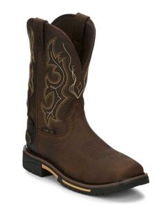 Justin Men's Joist 11 Inch CT WP Work Boot Aged Brown
