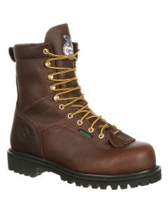 Georgia Boot Men's 8 Inch ST WP Lace-To-Toe Dark Brown