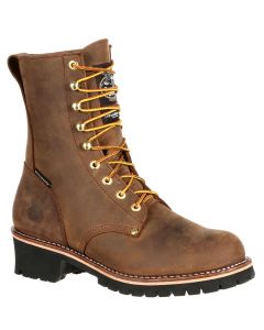 Georgia Boot Men's 8 Inch ST WP 400G Insulated Logger Brown