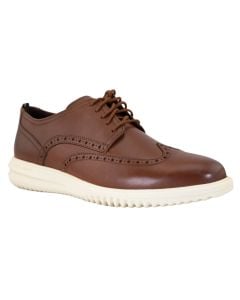 Cole Haan Men's Grand+ Wing Tip Oxford British Tan Ivory