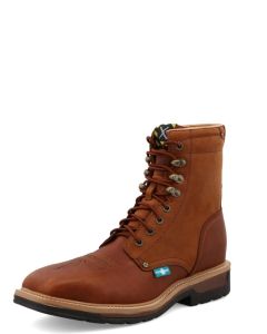 Work Twisted X Men's 8"" Lacer Oiled Brown & Rust