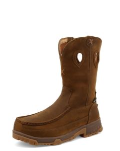 Work Twisted X Men's 11"" Pull On Work Boot Distressed Saddle