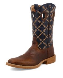 Work Twisted X Men's 12"" Tech X Boot Rustic Brown & Navy