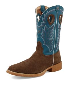 Work Twisted X Men's 12"" Tech X Boot Chocolate & Stormy Blue