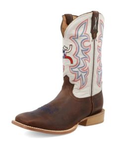 Work Twisted X Men's 12"" Hooey Boot Brown & White