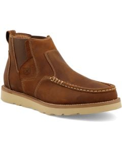Twisted X Men's 4"" Chelsea Wedge Sole Boot Oiled Saddle